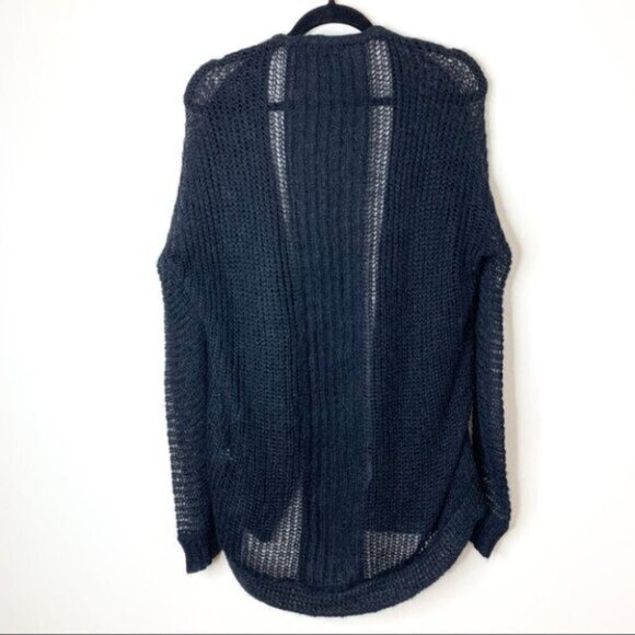 Anthropologie Joe's Jeans Forte Knit Cardigan Sweater Cacoon Wool Black Size XS - Picture 13 of 15